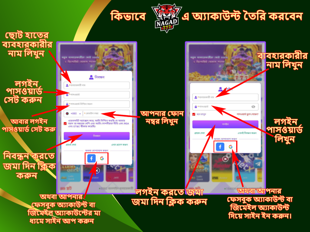 Nagad777 login register